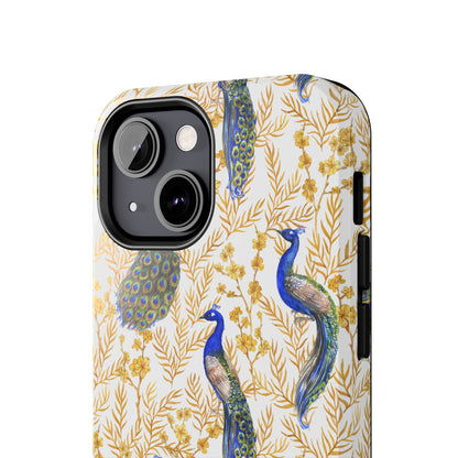 Elegant Peacock Tough Phone Case - Stylish Protection for Nature Lovers
