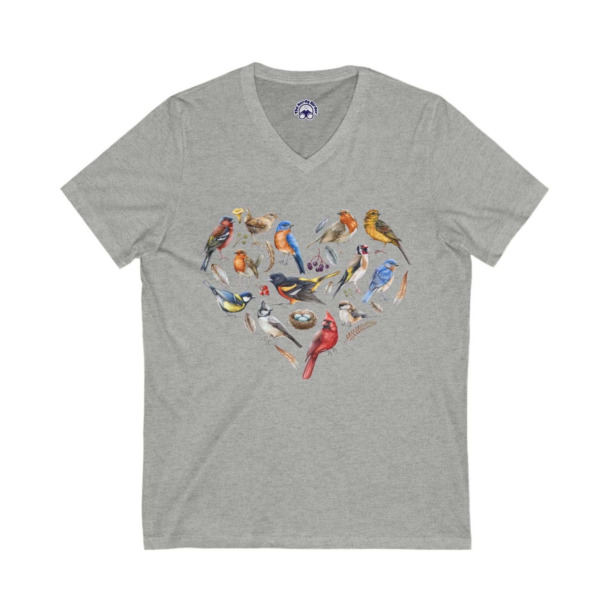 Bird Heart V-Neck Tee