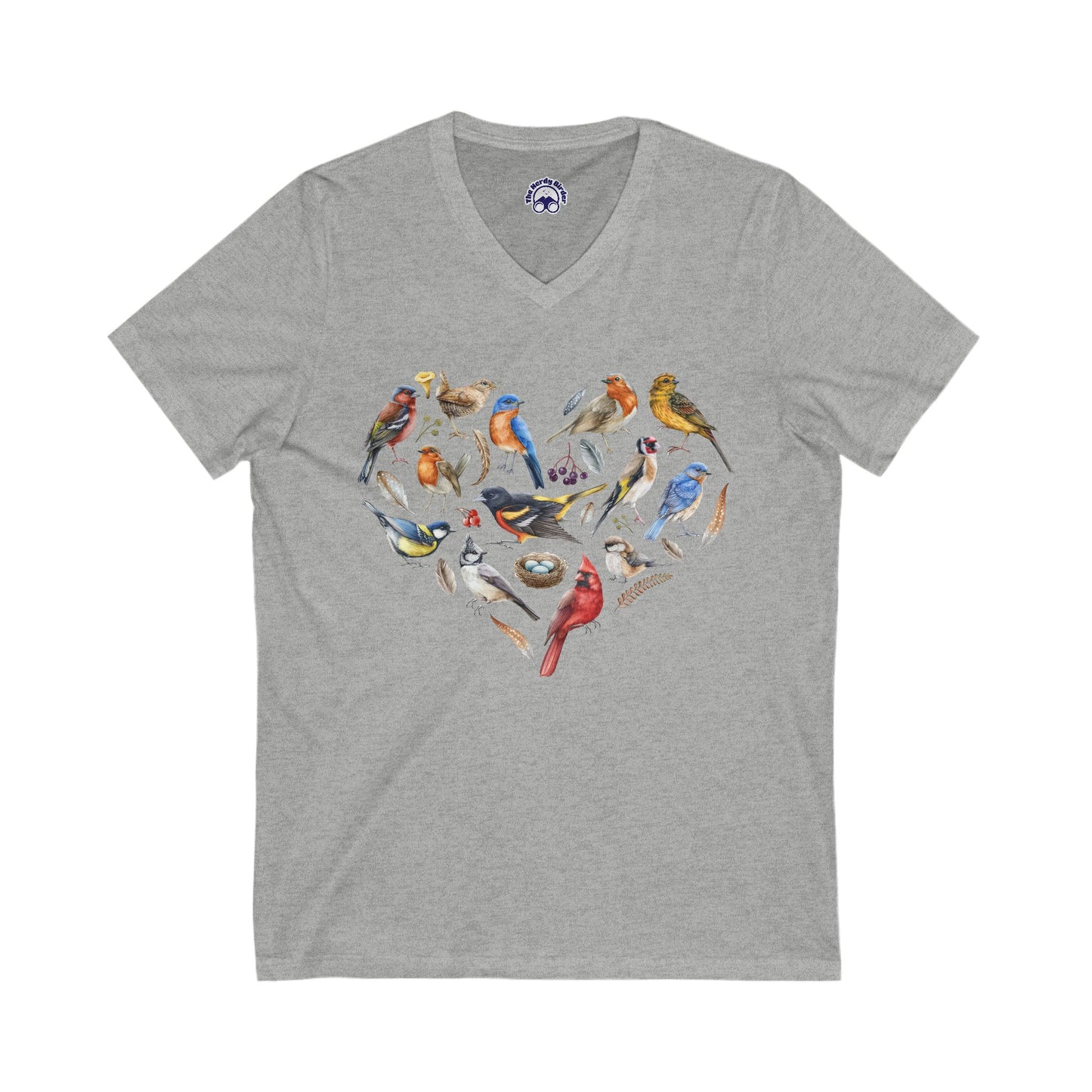 Bird Heart V-Neck Tee