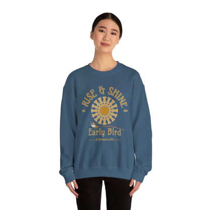 Rise & Shine Early Bird Crewneck Sweatshirt - Perfect for Bird Lovers