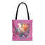 Peaceful Dove Tote Bag in Pink