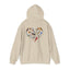 Bird Heart Unisex Hoodie Back Design - Cozy Sweatshirt for Nature Lovers