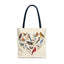 Heart of Birds Tote Bag - Natural color - Heart Design for Nature Enthusiasts