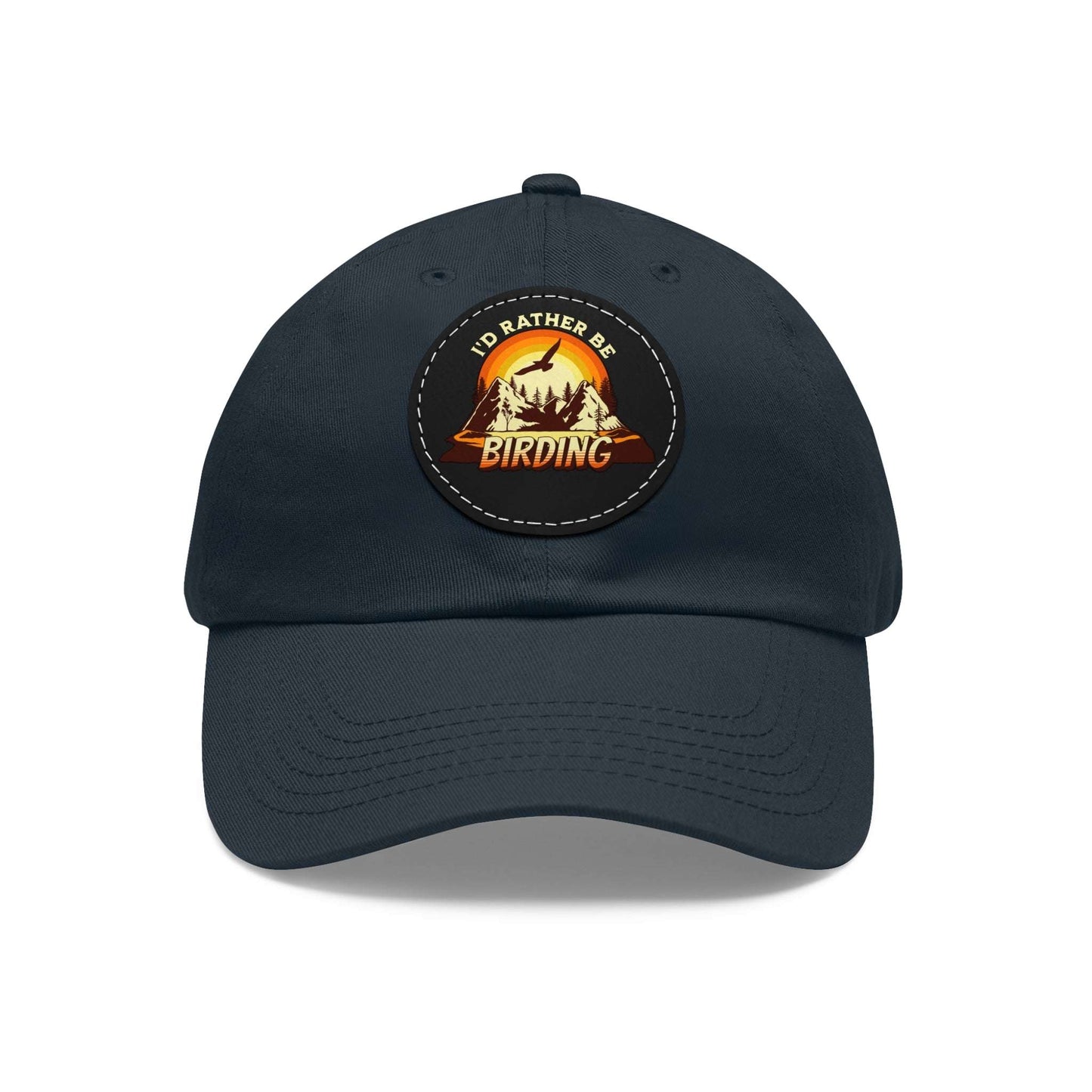 The Nerdy Birder - "I'd Rather be Birding" Dad Hat, Leather Patch Cap, Perfect Gift for Dads, Nature Lovers, Casual Style Cap, Summer Accessories