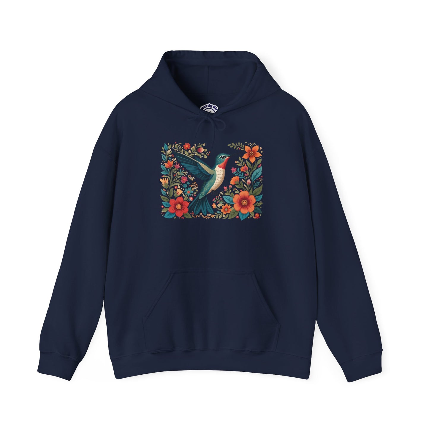 Hummingbird In Bloom Hoodie - Cozy Sweatshirt for Nature Lovers