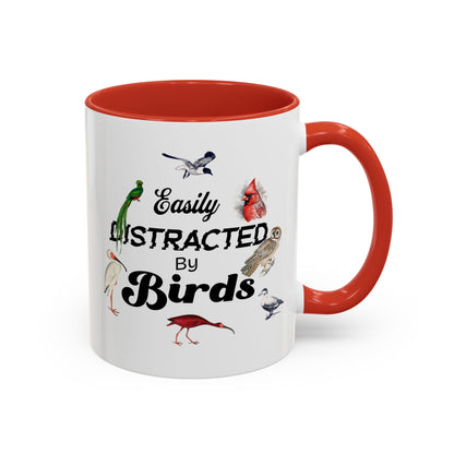 Easily Distracted by Birds Coffee Mug - Fun Accent Mug for Bird Lovers
