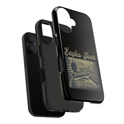 The Nerdy Birder - Eagles Soar Tough Phone Case, Nature Lover Gift, Hiking Accessory, Wildlife Enthusiast, Adventure Protection Case