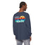 Easily Distracted by Birds Sunset on Back Long Sleeve Tee