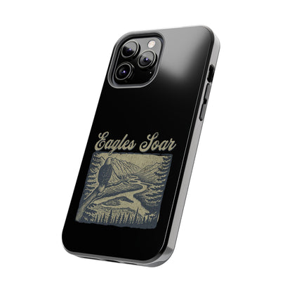 The Nerdy Birder - Eagles Soar Tough Phone Case, Nature Lover Gift, Hiking Accessory, Wildlife Enthusiast, Adventure Protection Case