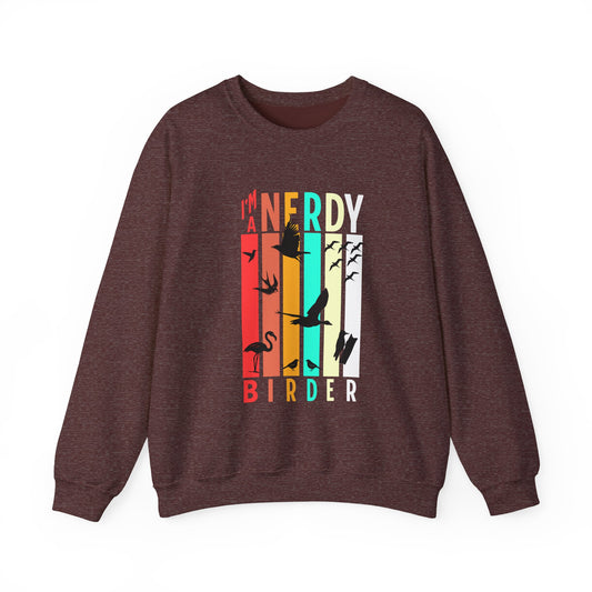 I'm A Nerdy Birder Unisex Heavy Blend Crewneck