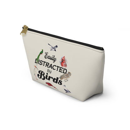 Easily Distracted by Birds Accessory Pouch - Fun Bird Lover's Organizer