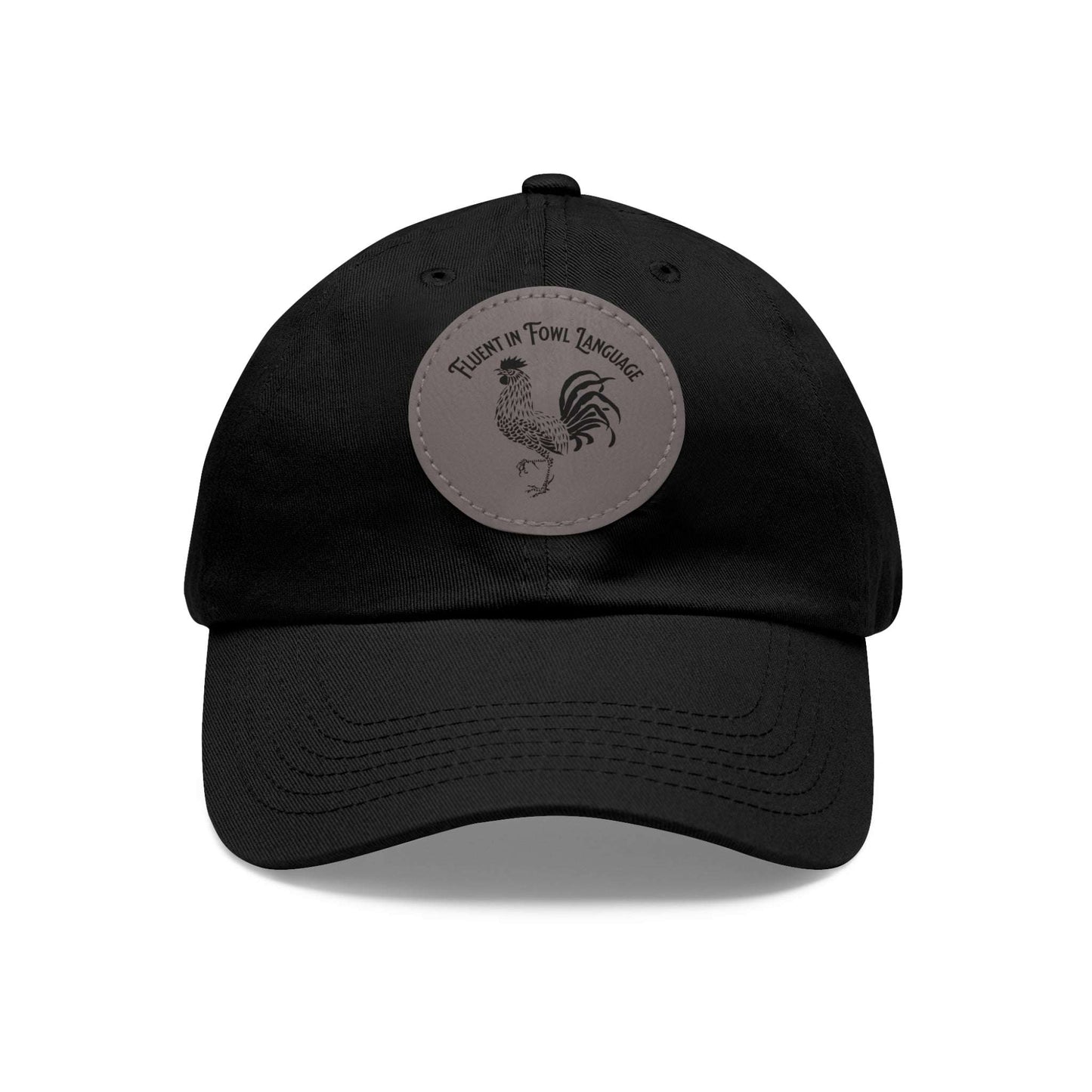 The Nerdy Birder - "Fluent in Fowl Language"  Dad Hat, Leather Patch Cap, Perfect Gift for Dads, Nature Lovers, Casual Style Cap, Summer Accessories