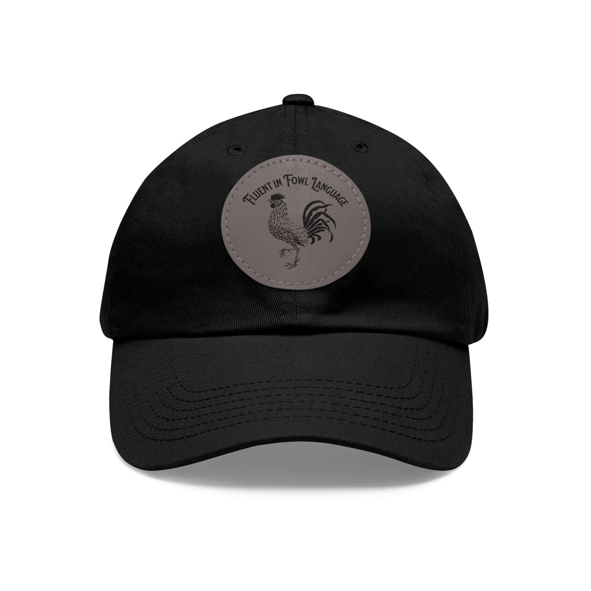 The Nerdy Birder - "Fluent in Fowl Language"  Dad Hat, Leather Patch Cap, Perfect Gift for Dads, Nature Lovers, Casual Style Cap, Summer Accessories