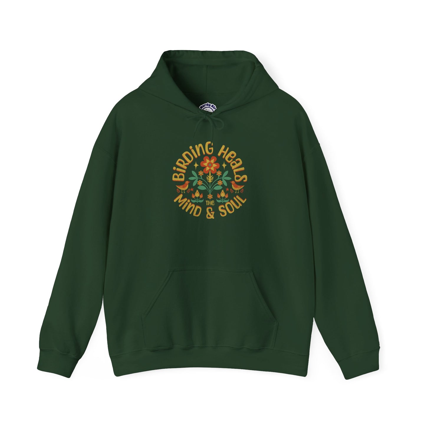 Birding Heals Hooded Sweatshirt - Unisex, Cozy Gift for Mindfulness, Yoga, Meditation, Self-Care, Affirmation Wear