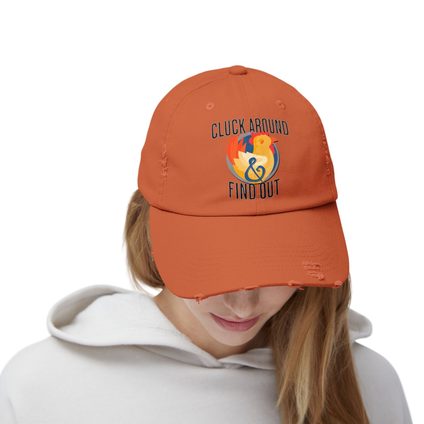 The Nerdy Birder Cluck Around And Find Out Vintage Style Hat - Unisex Distressed Cap