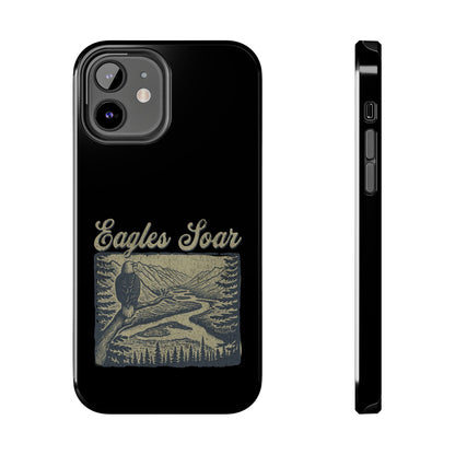 The Nerdy Birder - Eagles Soar Tough Phone Case, Nature Lover Gift, Hiking Accessory, Wildlife Enthusiast, Adventure Protection Case