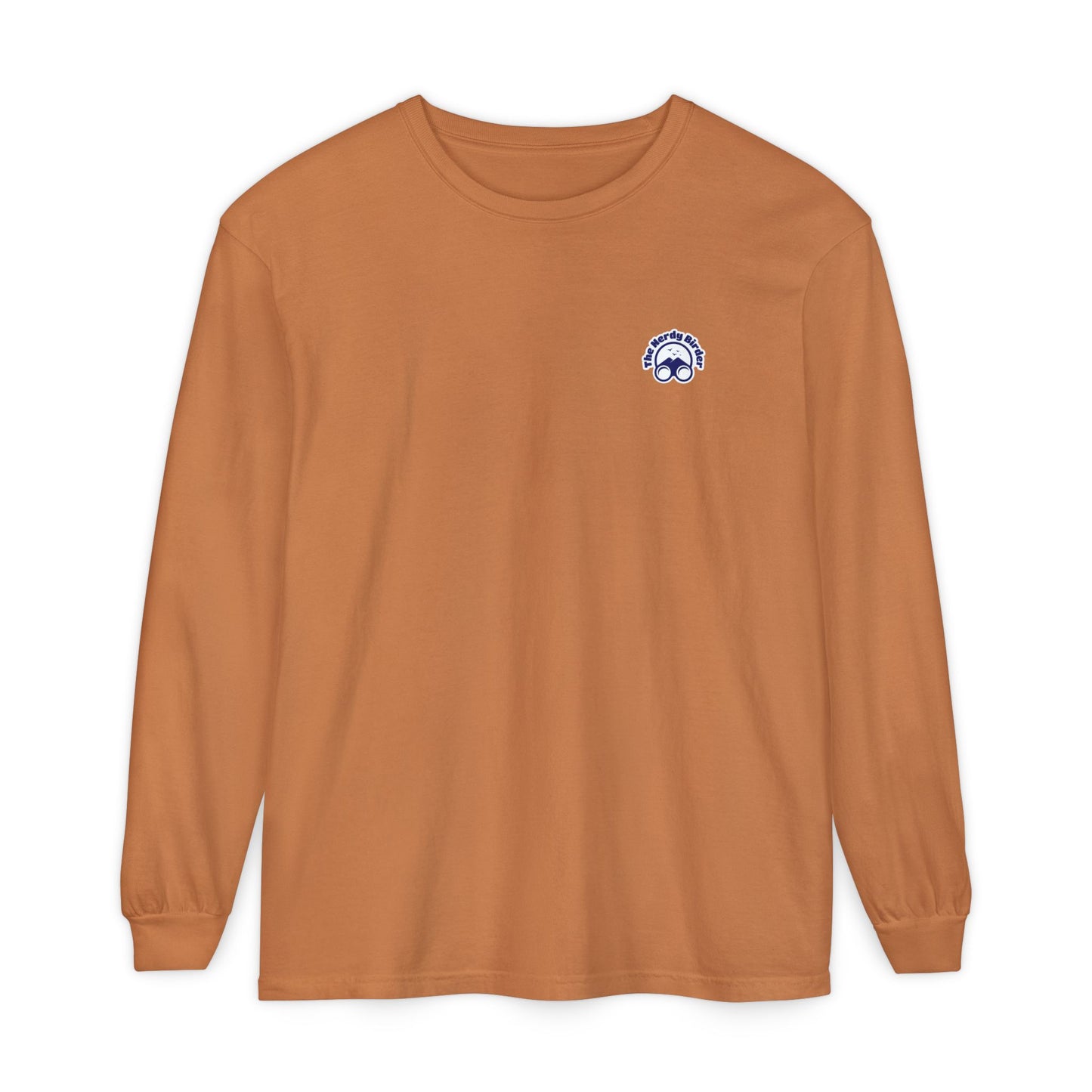 Easily Distracted by Birds Sunset on Back Long Sleeve Tee