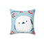 Winter Snow Bird & Cherry Blossom Accent Decorative Pillow - Winter Themed Accent Cushion