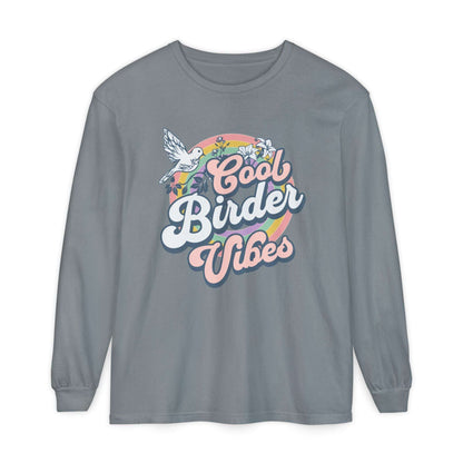 Cool Birder Vibes Long Sleeve T-Shirt for Bird Lovers