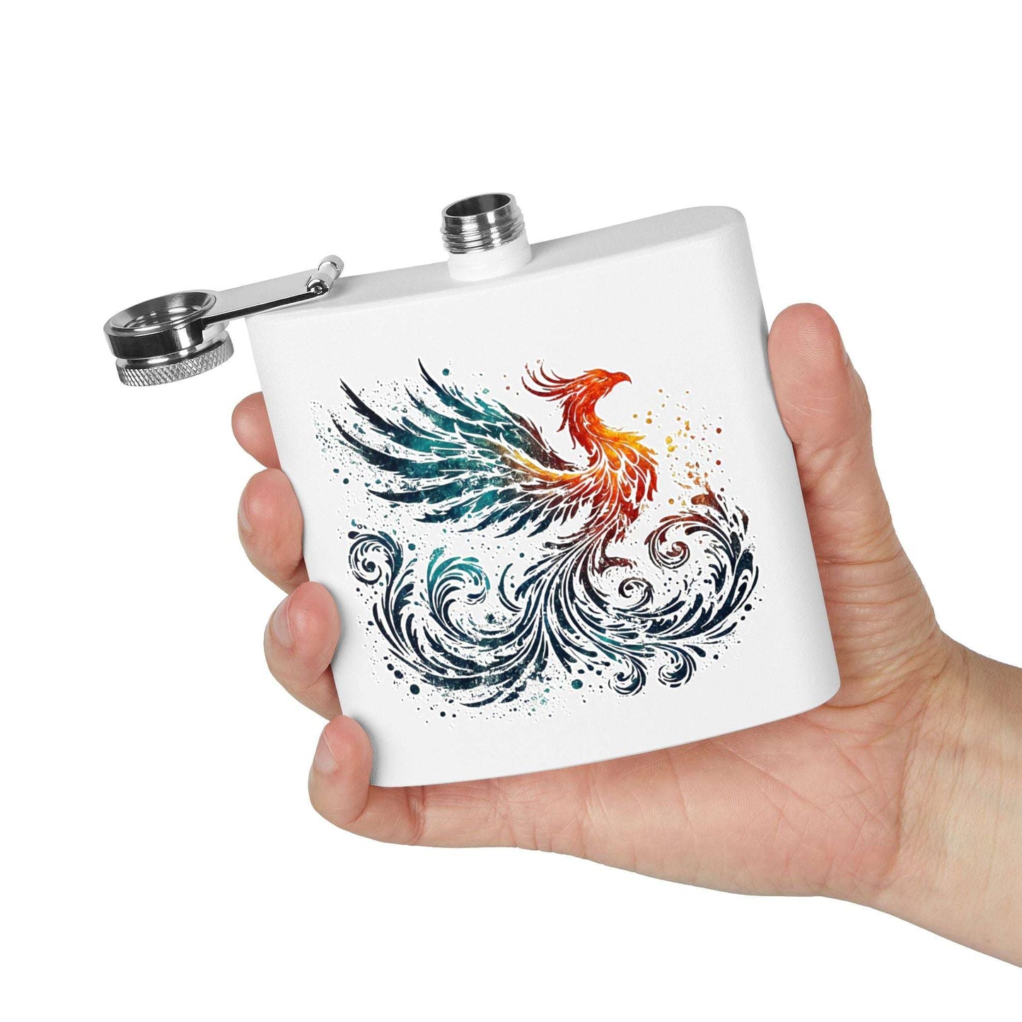 Phoenix Rising Stainless Steel Flask - 6oz