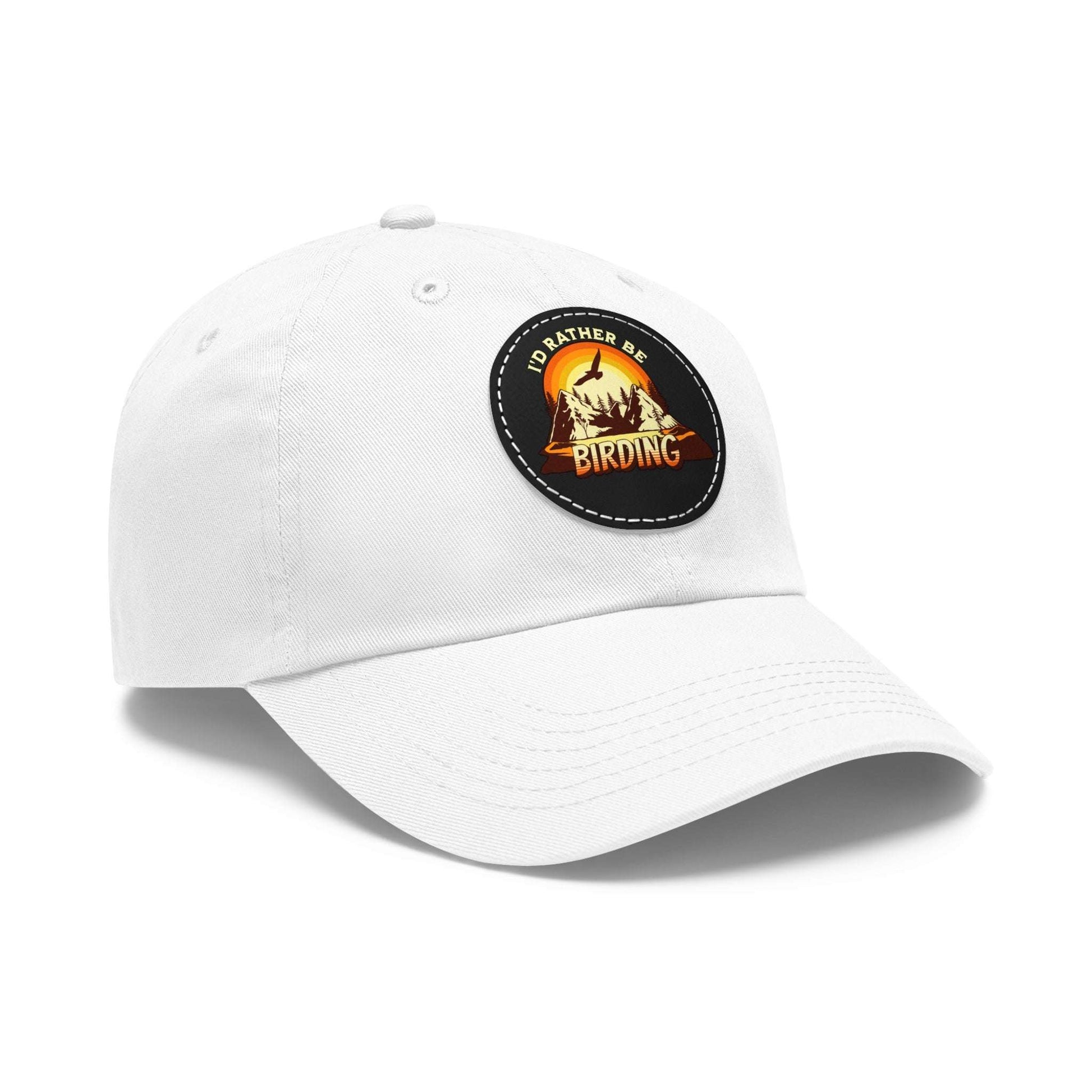 The Nerdy Birder - "I'd Rather be Birding" Dad Hat, Leather Patch Cap, Perfect Gift for Dads, Nature Lovers, Casual Style Cap, Summer Accessories