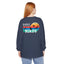 Easily Distracted by Birds Sunset on Back Long Sleeve Tee