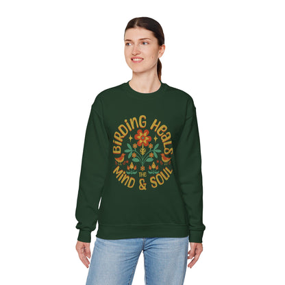 Birding Heals The Mind And Soul Sweatshirt - Unisex Heavy Blend Crewneck