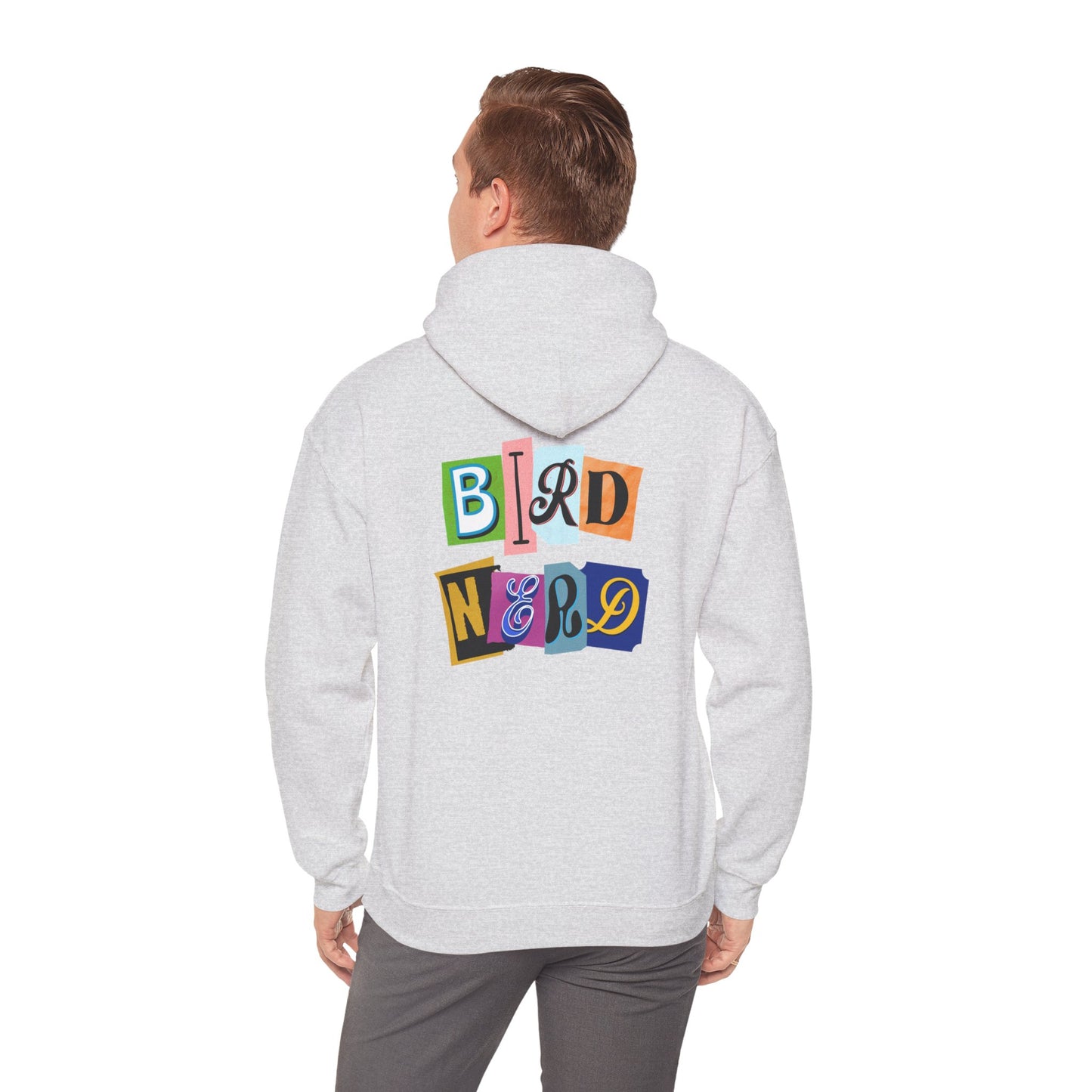 The Nerdy Birder - "Bird Nerd" Back Design Unisex Hoodie - Cozy Sweatshirt for Nature Lovers
