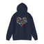 Bird Heart Unisex Hoodie Back Design - Cozy Sweatshirt for Nature Lovers
