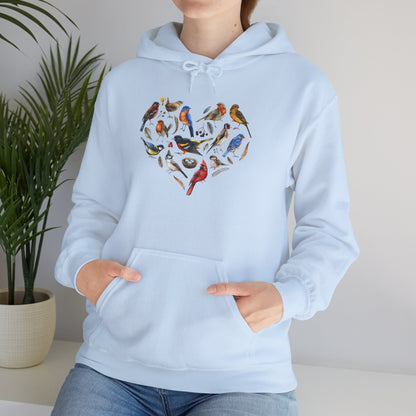Bird Heart Unisex Hoodie - Cozy Sweatshirt for Nature Lovers