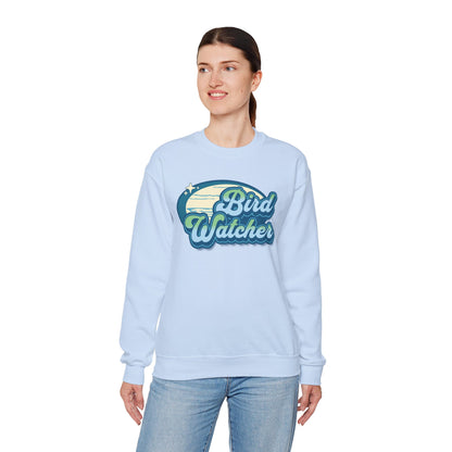 Bird Watcher Teal Graphic Unisex Crewneck Sweatshirt