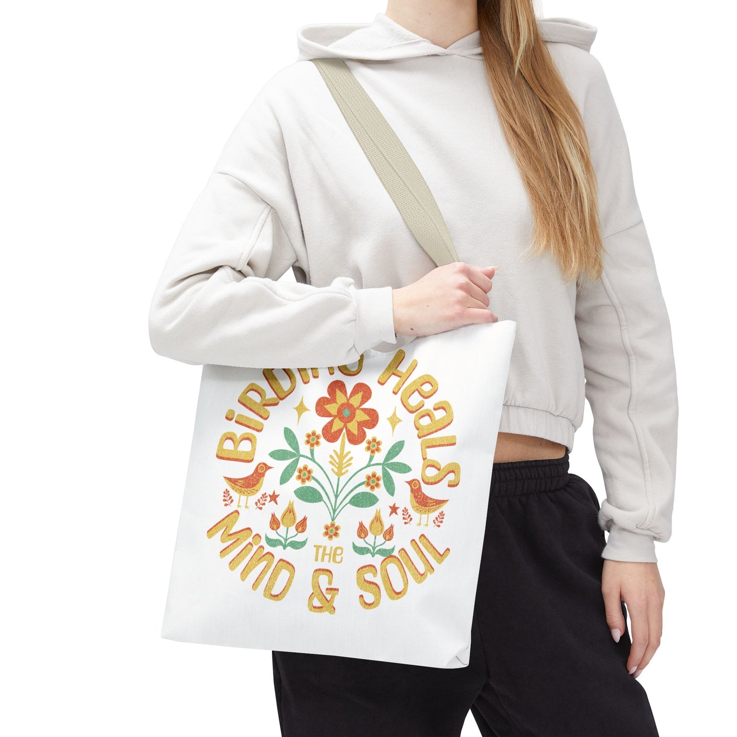 Birding Heals Tote Bag - Inspirational Eco-Friendly Carryall for Nature Lovers