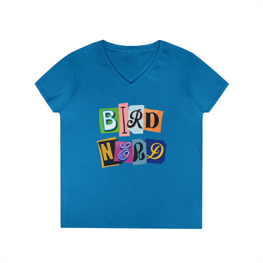 Bird Nerd Ladies' V-Neck T-Shirt