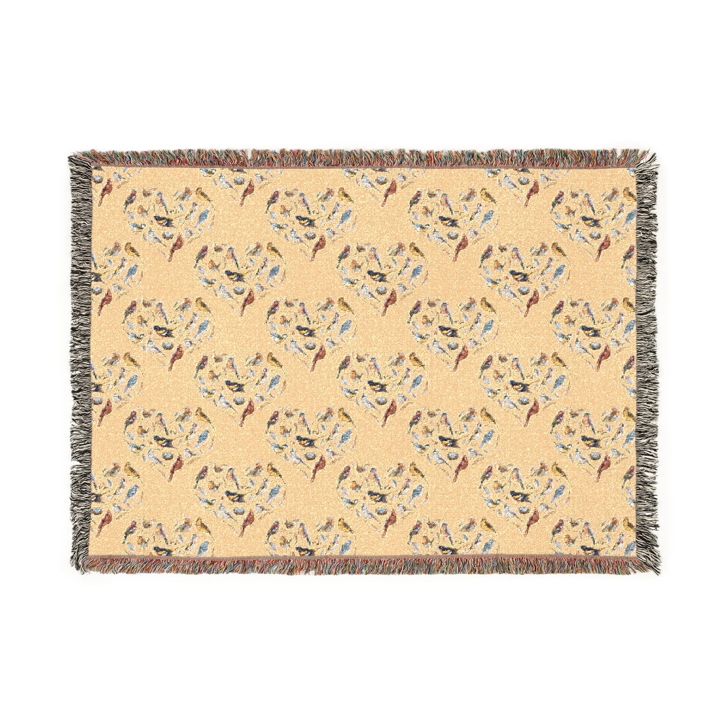 Bird Heart Cozy Woven Blanket