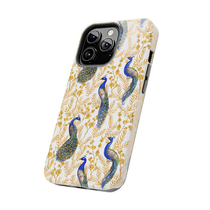 Elegant Peacock Tough Phone Case - Stylish Protection for Nature Lovers