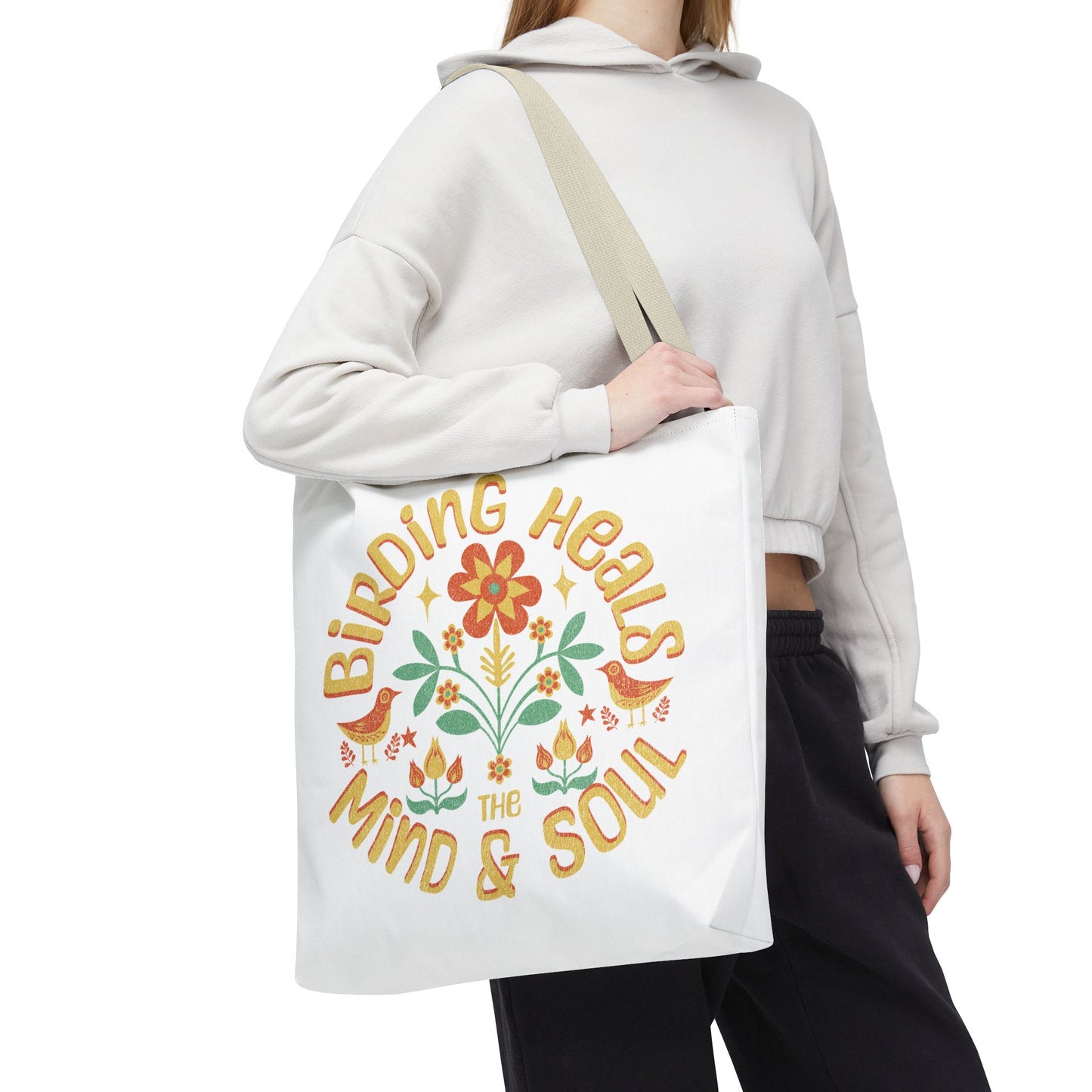 Birding Heals Tote Bag - Inspirational Eco-Friendly Carryall for Nature Lovers