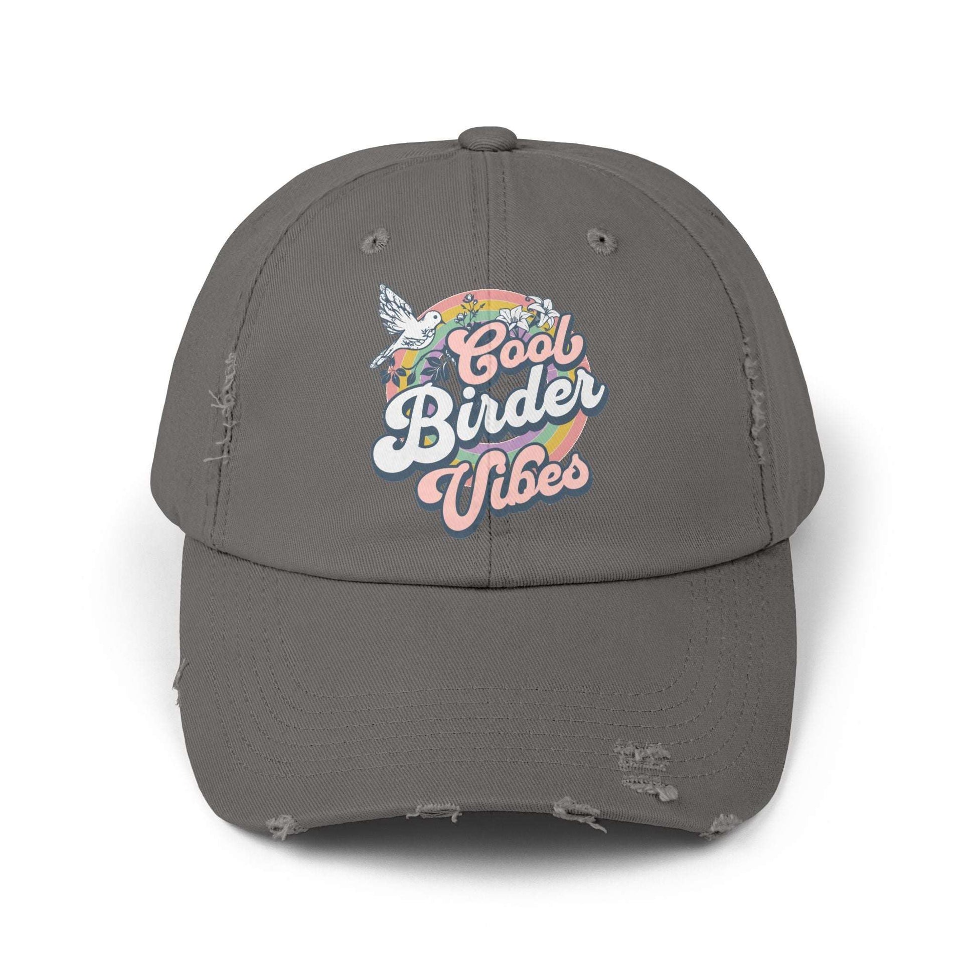 The Nerdy Birder Cool Birder Vibes Vintage Style Hat - Unisex Distressed Cap