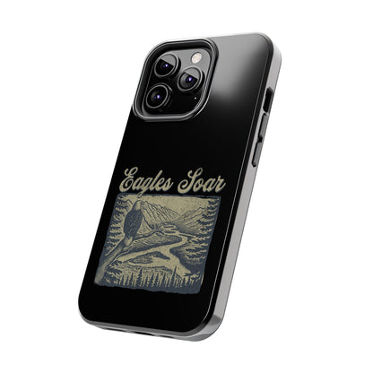 The Nerdy Birder - Eagles Soar Tough Phone Case, Nature Lover Gift, Hiking Accessory, Wildlife Enthusiast, Adventure Protection Case