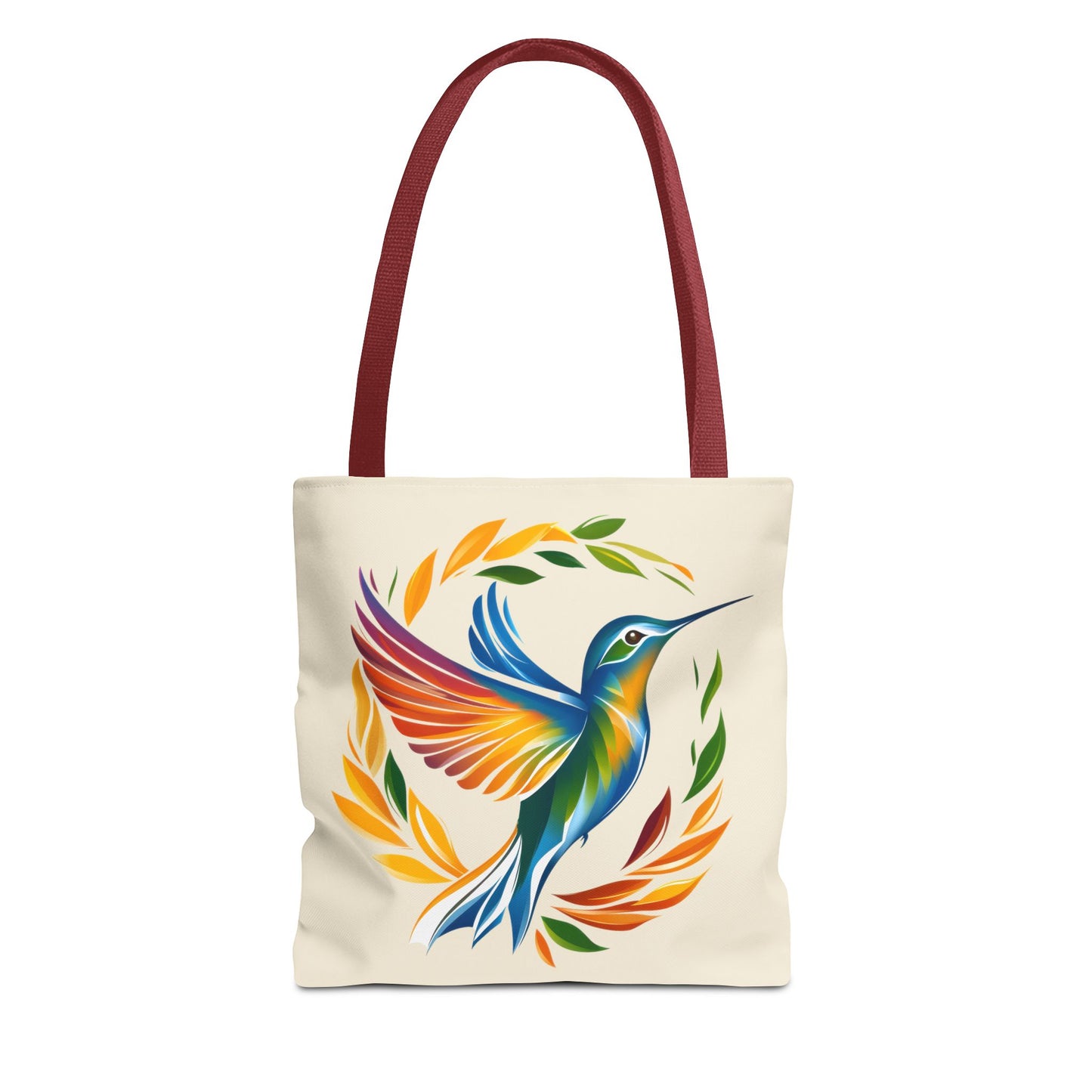 Hummingbird Rainbow Tote Bag - Natural color
