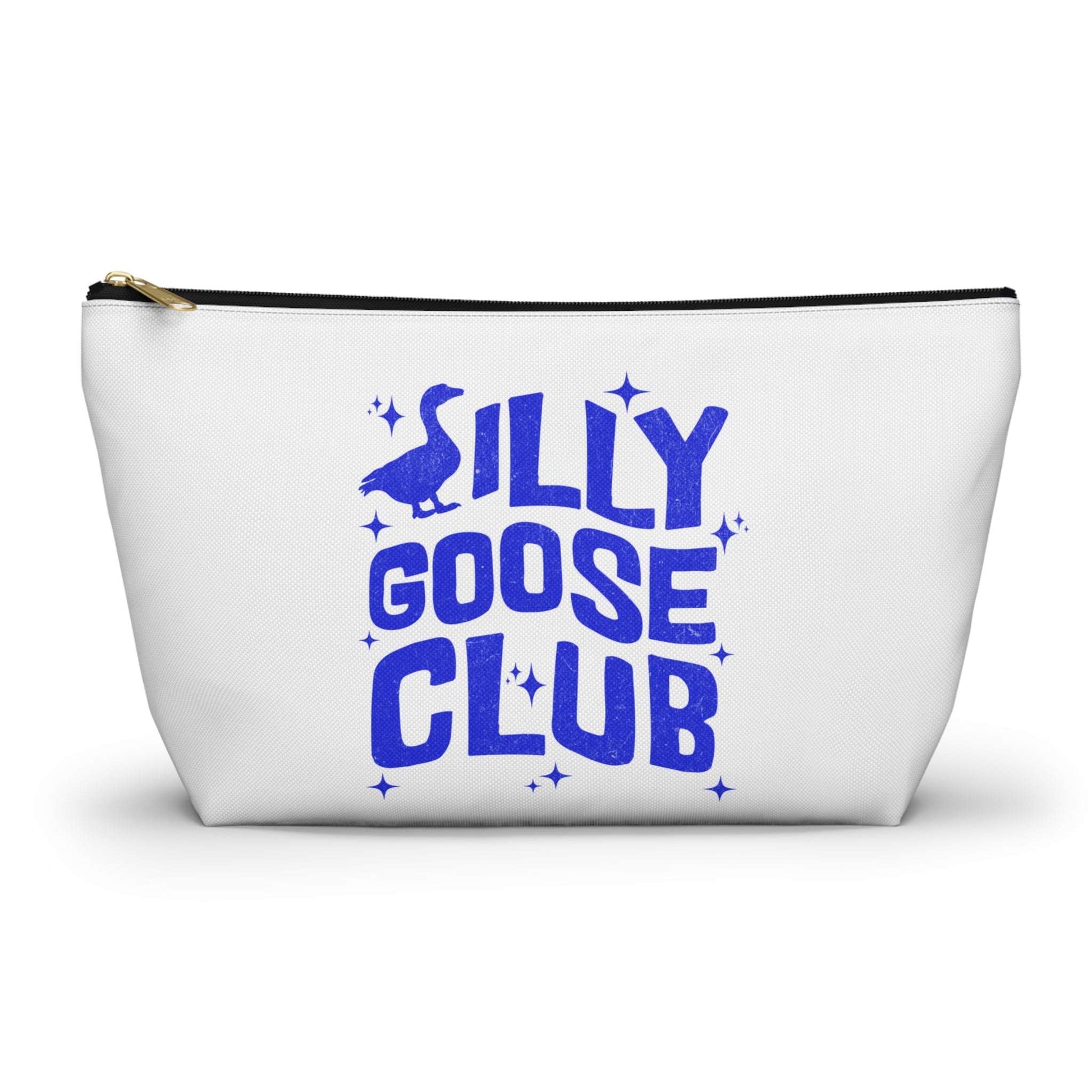 Silly Goose Club Accessory Pouch | Fun Makeup Bag | Travel Organizer | Gift for Friends | Cute Storage Solution | Quirky T-bottom Bag