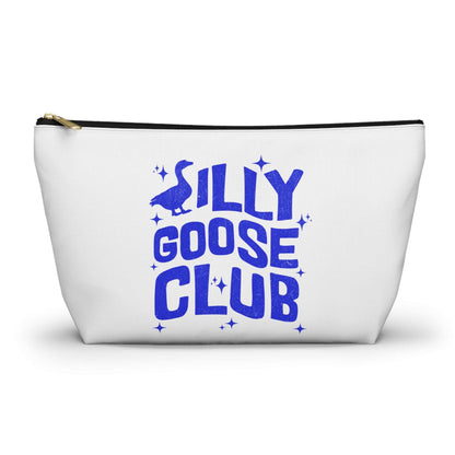 Silly Goose Club Accessory Pouch | Fun Makeup Bag | Travel Organizer | Gift for Friends | Cute Storage Solution | Quirky T-bottom Bag