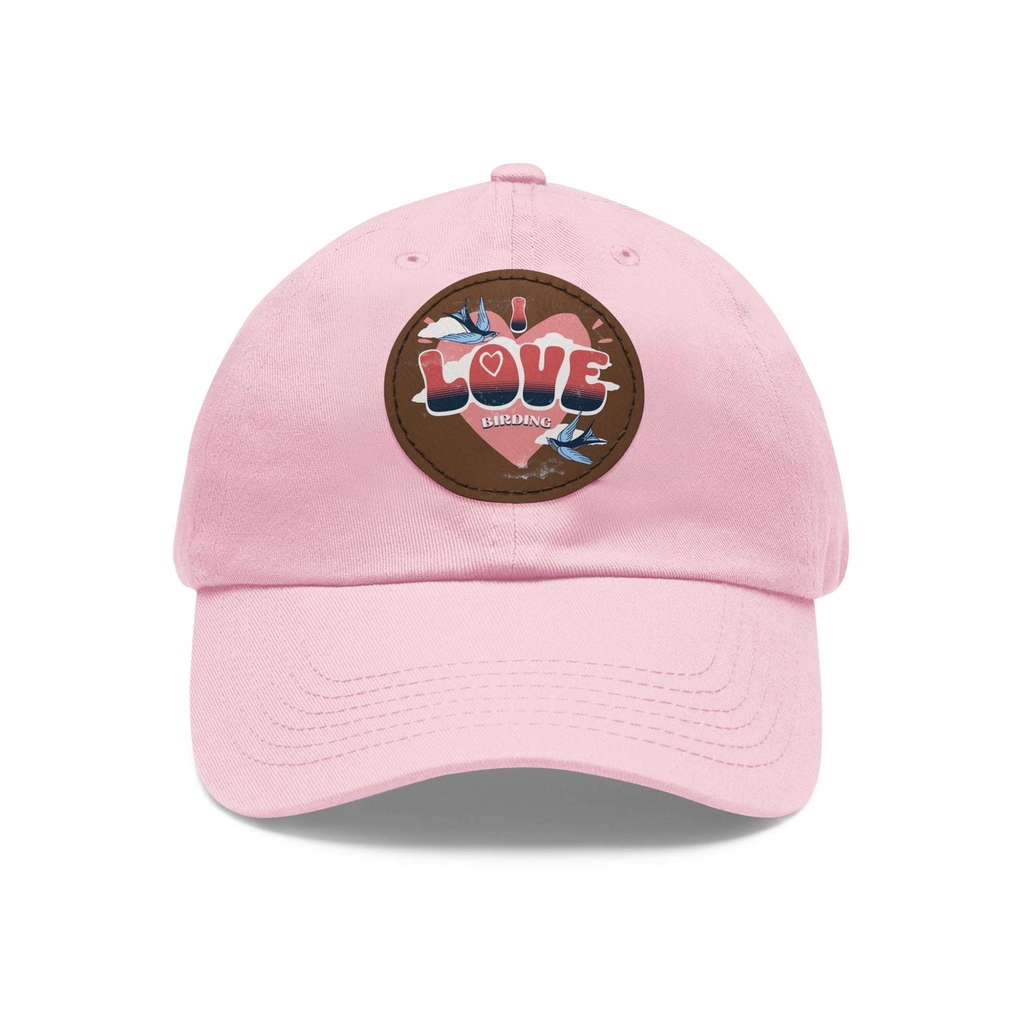 The Nerdy Birder - "I Love BIrding" Dad Hat, Leather Patch Cap, Perfect Gift for Dads, Nature Lovers, Casual Style Cap, Summer Accessories