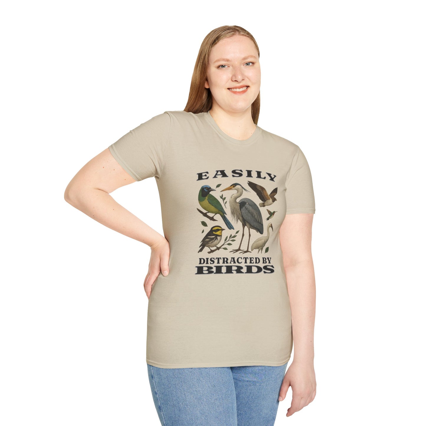 Easily Distracted by Birds Graphic T-Shirt