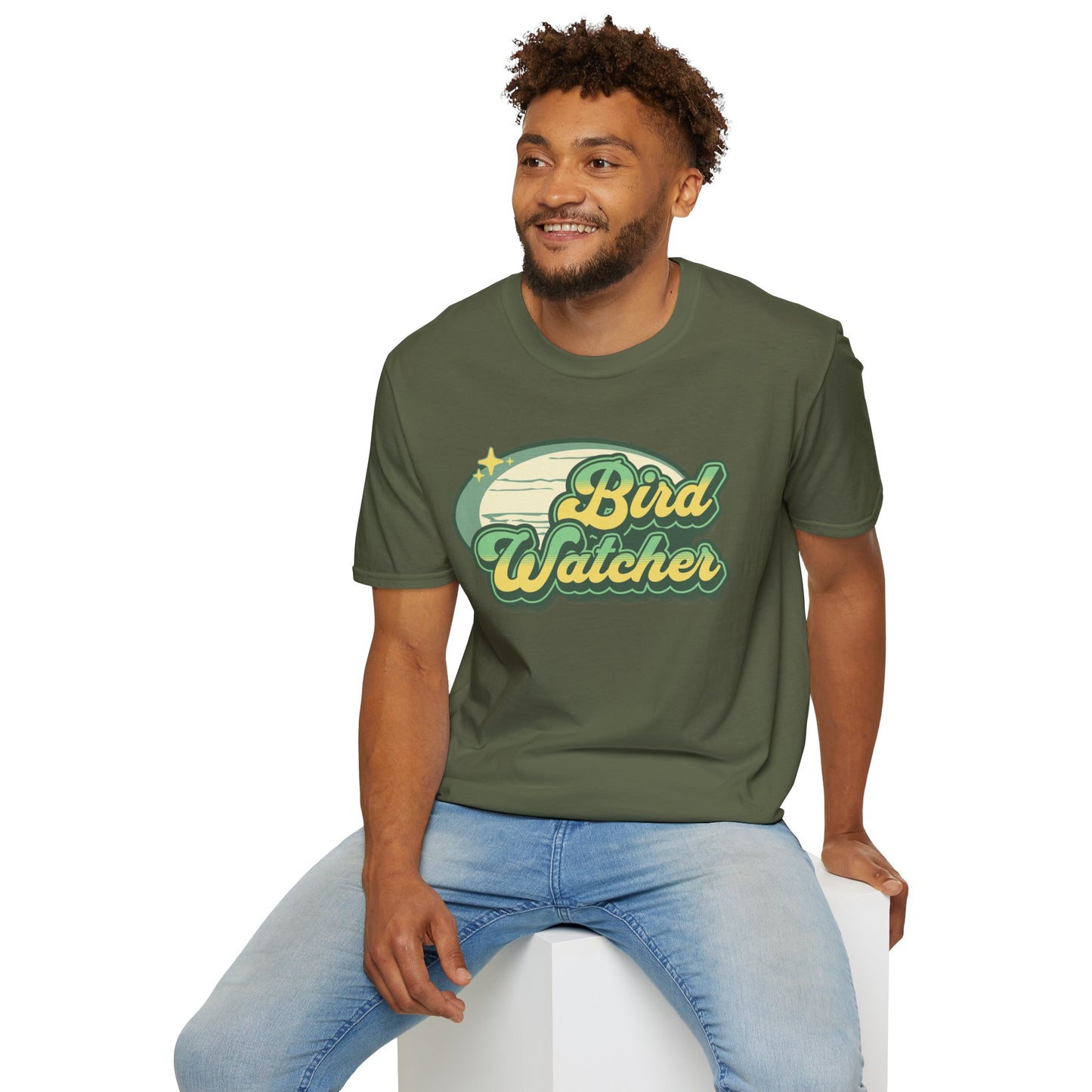 Bird Watcher Unisex Softstyle T-Shirt - Retro Vibe Tee for Casual Wear