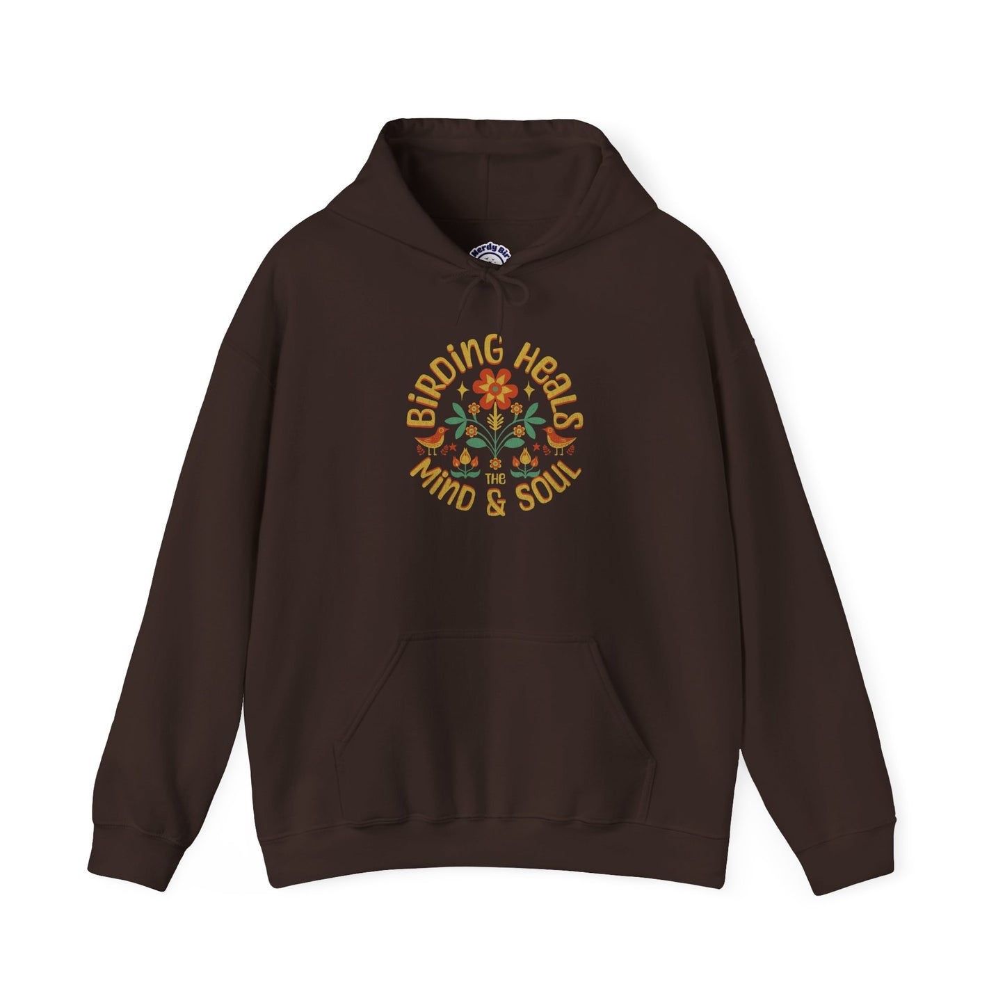 Birding Heals Hooded Sweatshirt - Unisex, Cozy Gift for Mindfulness, Yoga, Meditation, Self-Care, Affirmation Wear