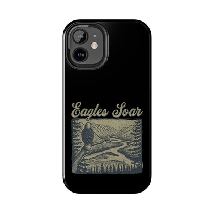 The Nerdy Birder - Eagles Soar Tough Phone Case, Nature Lover Gift, Hiking Accessory, Wildlife Enthusiast, Adventure Protection Case