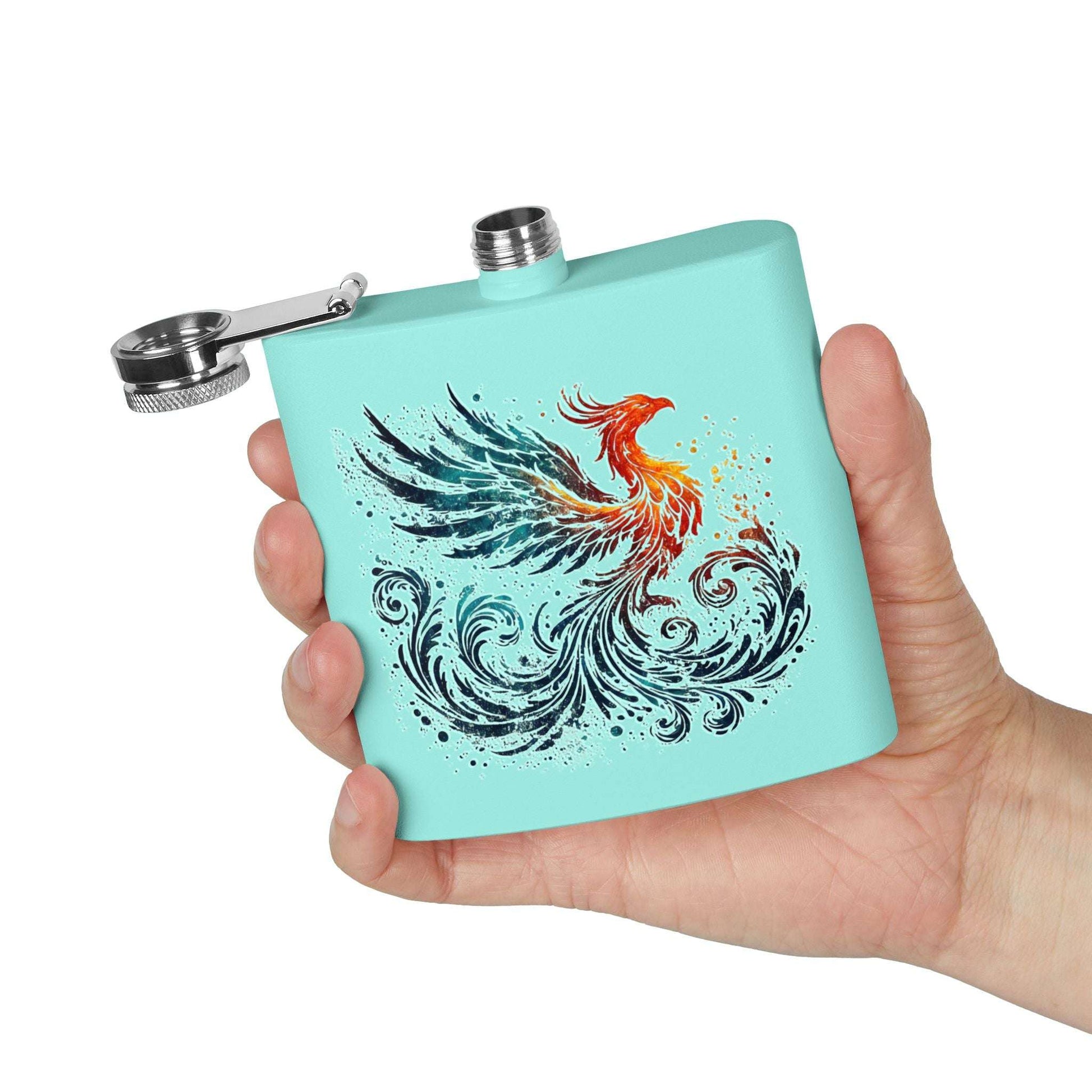 Phoenix Rising Stainless Steel Flask - 6oz