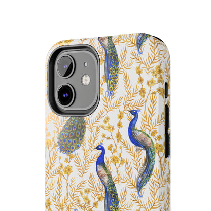Elegant Peacock Tough Phone Case - Stylish Protection for Nature Lovers