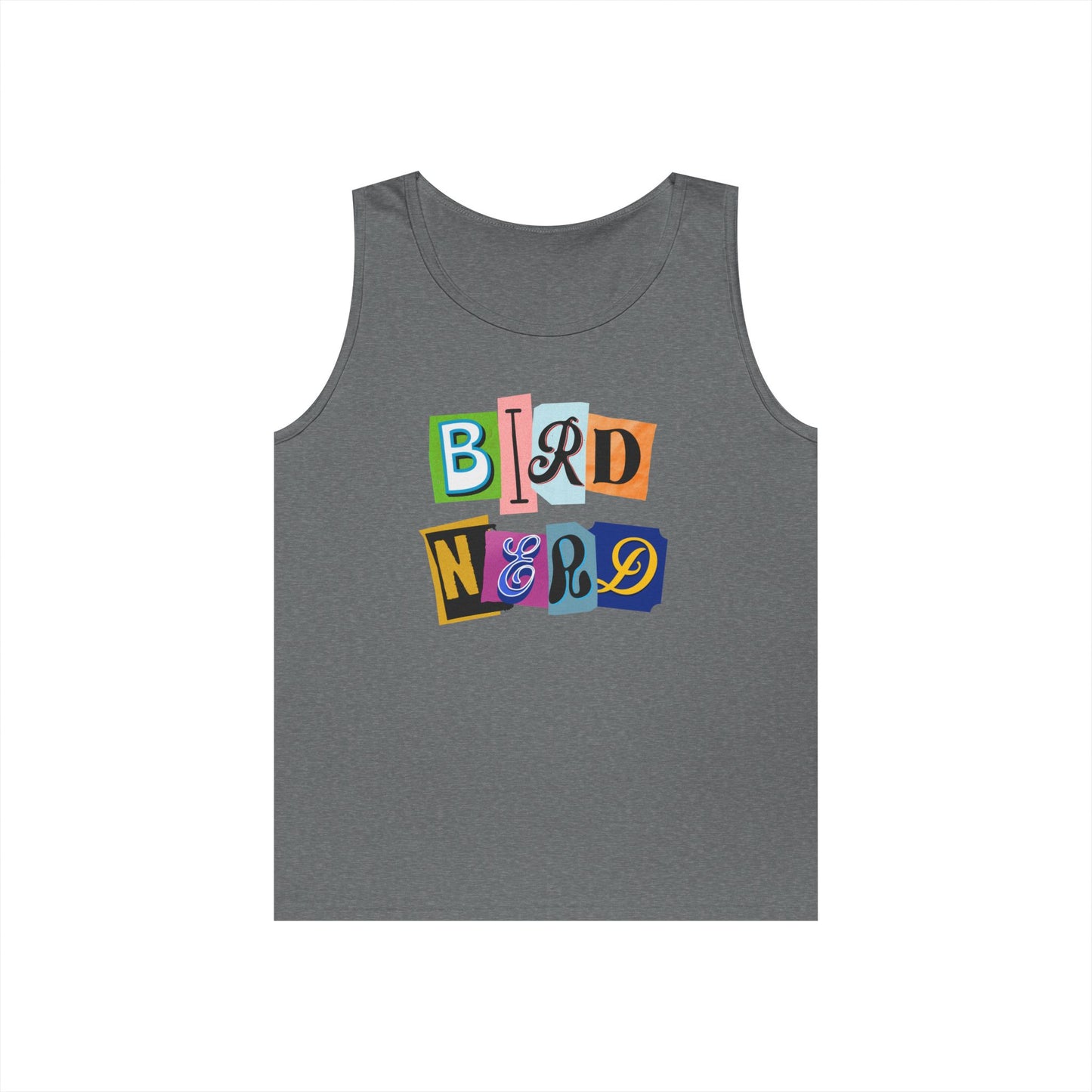 The Nerdy Birder Bird Nerd Tank Top, Gift for Bird Lovers, Unisex Summer Wear, Nature Lover's Apparel, Fun Casual Tank