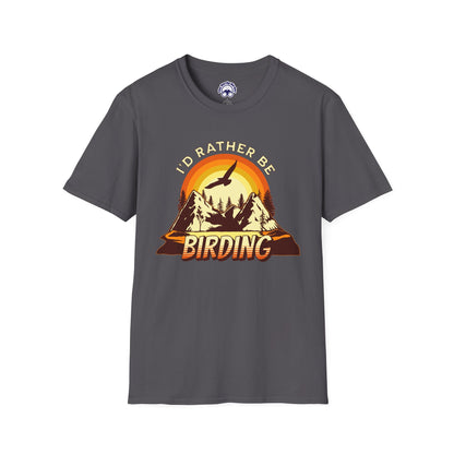 I'd Rather Be Birding Unisex Softstyle T-Shirt - Perfect for Birdwatchers